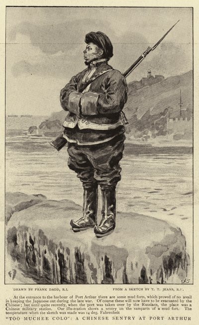 Troppo colore, una sentinella cinese a Port Arthur da Frank Dadd